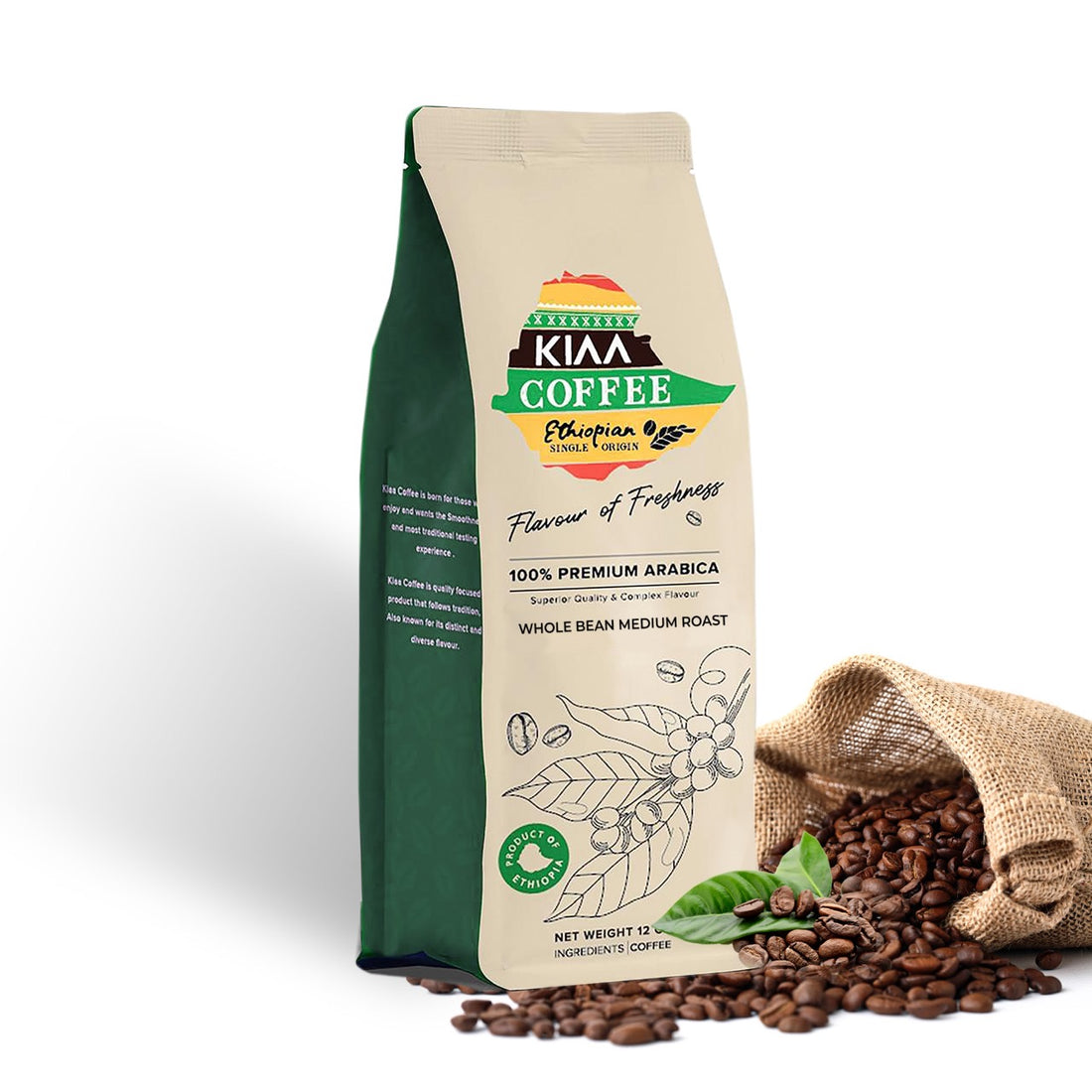 Ethiopian Yirgacheffe Whole-Bean Medium Roast (12 Oz)